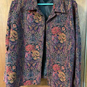 White Stag Tapestry Floral Blazer XL